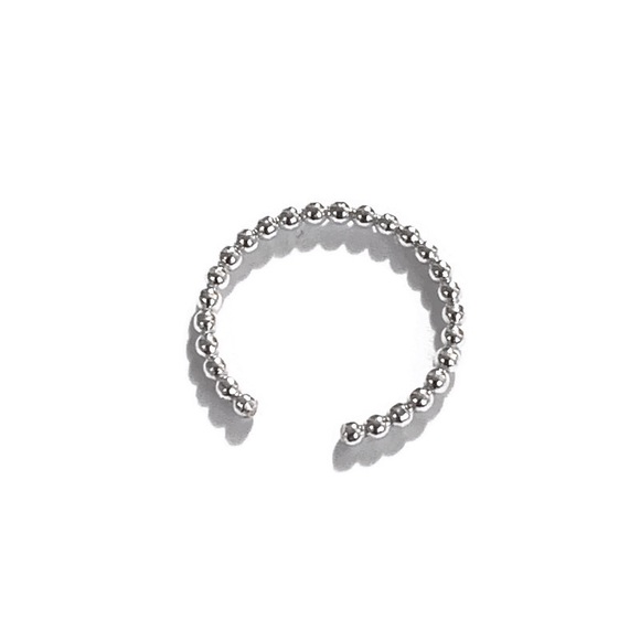 925S Beaded Ear Cuff Fake Cartilage Earring - Picture 2 of 7
